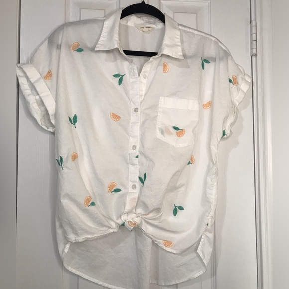 Lucky Brand Lemon Embroidered Button Up - Picture 2 of 4